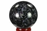 Polished, Indigo Gabbro Sphere - Madagascar #135772-1